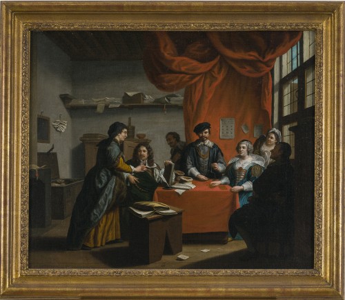 Jan Jozef Horemans I (1682–1759) Scène d'intérieur avec personnages 