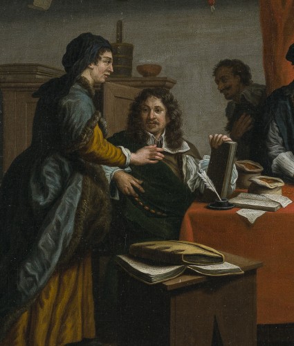 Jan Jozef Horemans I (1682–1759) Scène d'intérieur avec personnages  - White Rose Fine Art