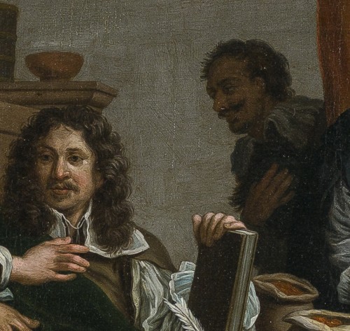 XVIIIe siècle - Jan Jozef Horemans I (1682–1759) Scène d'intérieur avec personnages 