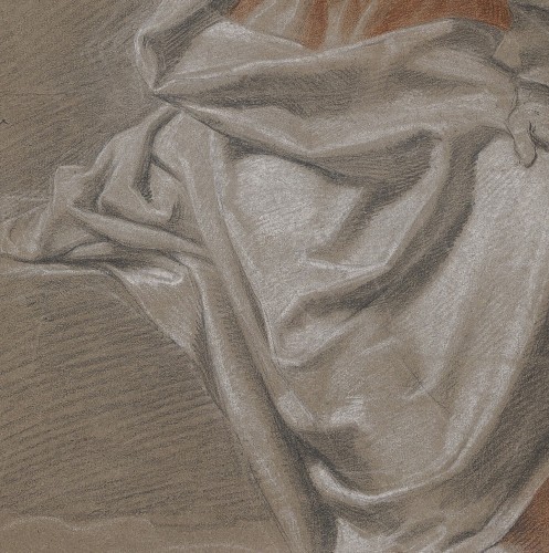 18th century - Johann Justin Preissler (1698–1771) Study of Draped Figure