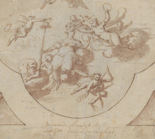 Matthaus Terwesten (1670–1757) - Dessin pour un Plafond - Tableaux et dessins Style 