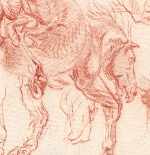 Jan van Huchtenburg (1647–1733) études de cheval - Tableaux et dessins Style 