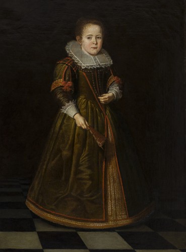 Portrait of a Girl, attributed to Cornelis de Vos (c.1584 – 1651) - Paintings & Drawings Style Louis XIII