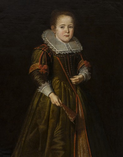 Paintings & Drawings  - Portrait of a Girl, attributed to Cornelis de Vos (c.1584 – 1651)