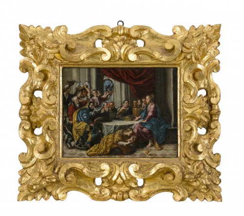 18th C Old Master Painting Italian School  - Mary Madeleine Washing The Fee