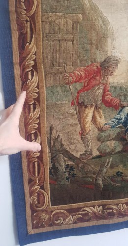 Antiquités - 18th Century “Picture” Tapestry after David Teniers 86 x 72 Cm