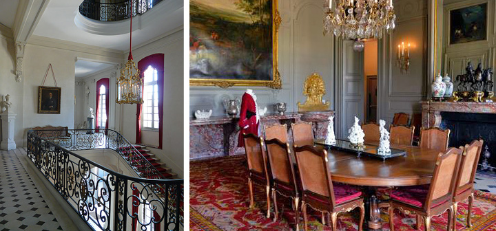 Chhâteau de champs-sur-marne escalier d'honneur et salle à manger